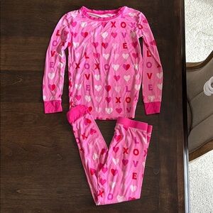 Little Sleepies Pink Heart and Love Print Kids Pajamas